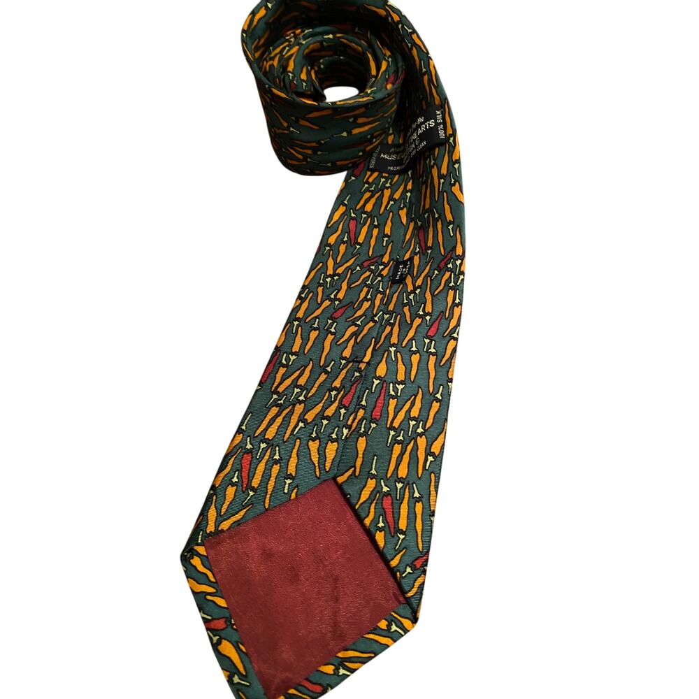 Museum of Fine Arts‎ Boston Chili Pepper Silk Neck Tie Abstract Art